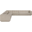 Meridian Furniture Modari Beige Fabric Upholstered 5pc. Modular Sectional