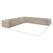 Meridian Furniture Modari Beige Fabric Upholstered 5pc. Modular Sectional