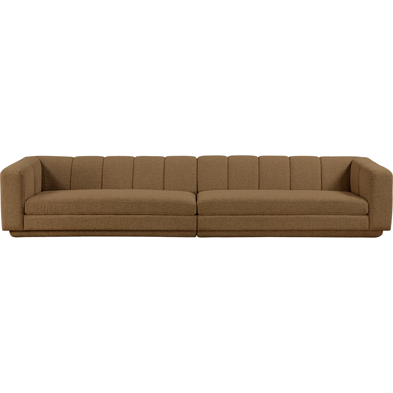 Meridian Furniture Modari Brown Fabric Upholstered 2pc. Modular Sofa