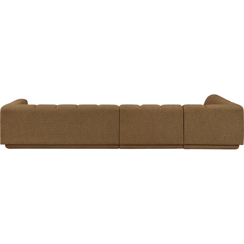 Meridian Furniture Modari Brown Fabric Upholstered 3pc. Modular Sectional