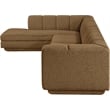 Meridian Furniture Modari Brown Fabric Upholstered 3pc. Modular Sectional