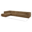 Meridian Furniture Modari Brown Fabric Upholstered 3pc. Modular Sectional