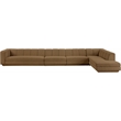 Meridian Furniture Modari Brown Fabric Upholstered 4pc. Modular Sectional