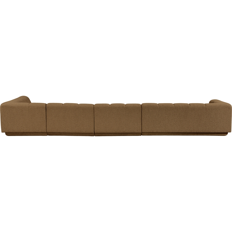 Meridian Furniture Modari Brown Fabric Upholstered 4pc. Modular Sectional