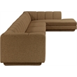 Meridian Furniture Modari Brown Fabric Upholstered 4pc. Modular Sectional