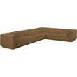 Meridian Furniture Modari Brown Fabric Upholstered 4pc. Modular Sectional