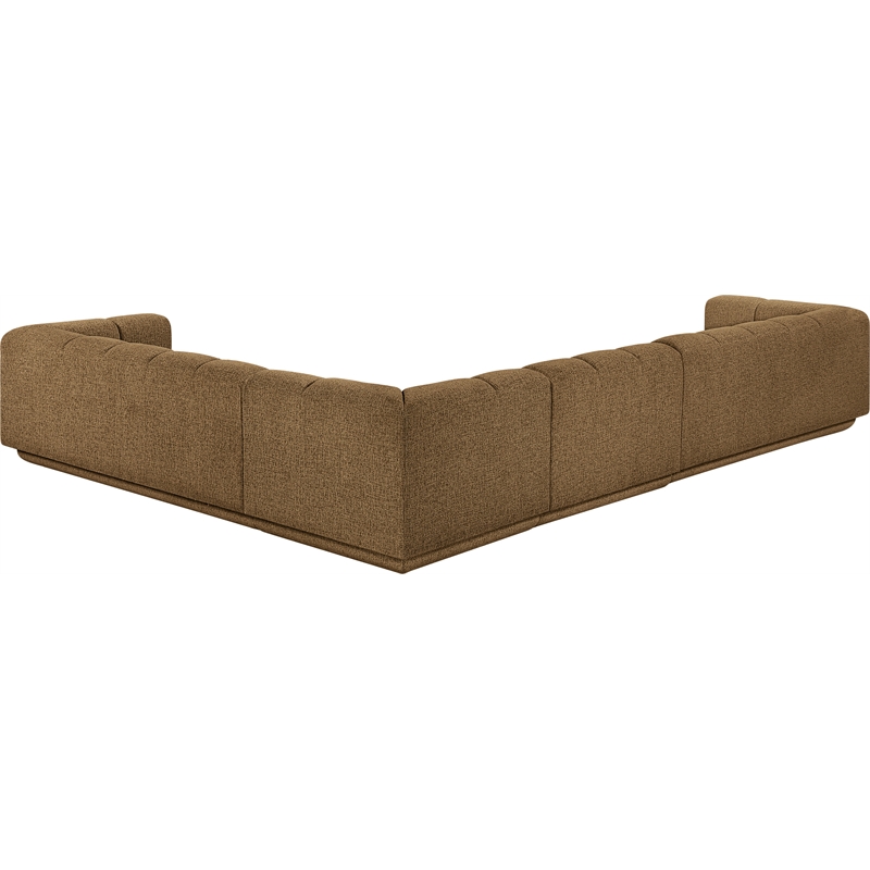 Meridian Furniture Modari Brown Fabric Upholstered 4pc. Modular Sectional