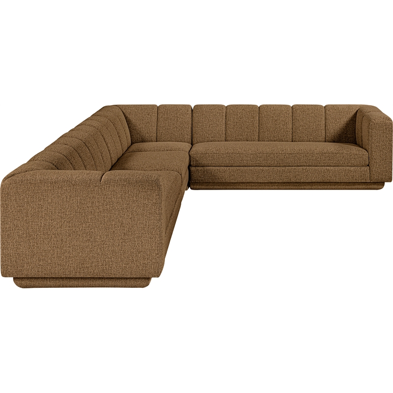 Meridian Furniture Modari Brown Fabric Upholstered 4pc. Modular Sectional