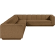 Meridian Furniture Modari Brown Fabric Upholstered 4pc. Modular Sectional