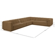 Meridian Furniture Modari Brown Fabric Upholstered 4pc. Modular Sectional