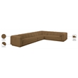 Meridian Furniture Modari Brown Fabric Upholstered 4pc. Modular Sectional
