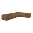 Meridian Furniture Modari Brown Fabric Upholstered 4pc. Modular Sectional