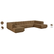Meridian Furniture Modari Brown Fabric Upholstered 4pc. Modular Sectional