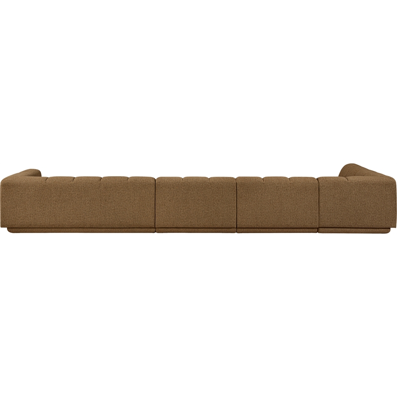 Meridian Furniture Modari Brown Fabric Upholstered 4pc. Modular Sectional