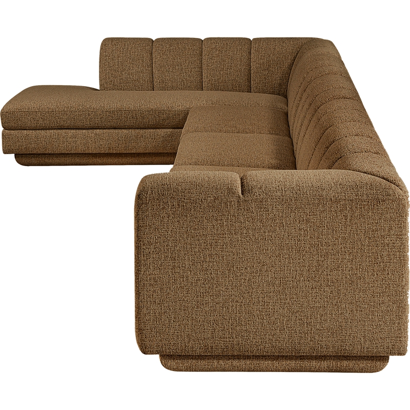 Meridian Furniture Modari Brown Fabric Upholstered 4pc. Modular Sectional