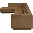 Meridian Furniture Modari Brown Fabric Upholstered 4pc. Modular Sectional