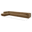 Meridian Furniture Modari Brown Fabric Upholstered 4pc. Modular Sectional