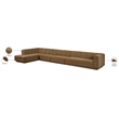 Meridian Furniture Modari Brown Fabric Upholstered 4pc. Modular Sectional