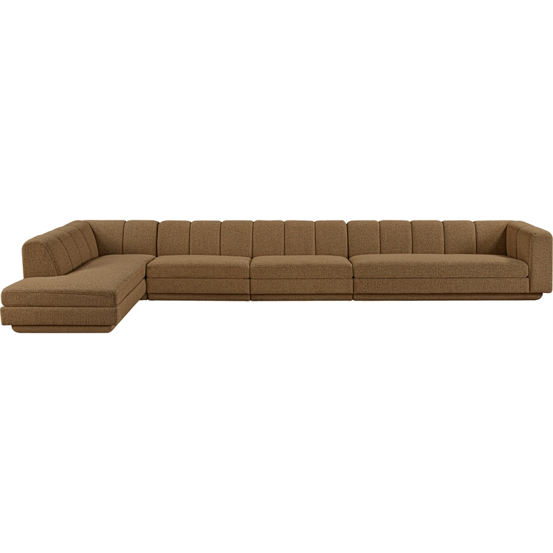 Meridian Furniture Modari Brown Fabric Upholstered 4pc. Modular Sectional