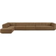 Meridian Furniture Modari Brown Fabric Upholstered 4pc. Modular Sectional