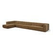 Meridian Furniture Modari Brown Fabric Upholstered 4pc. Modular Sectional
