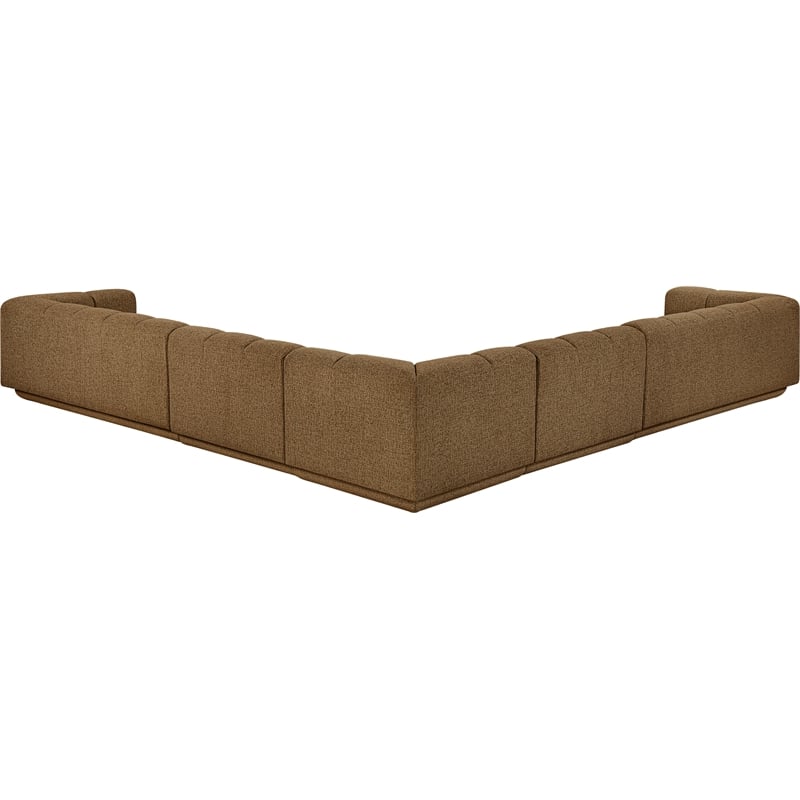 Meridian Furniture Modari Brown Fabric Upholstered 5pc. Modular Sectional