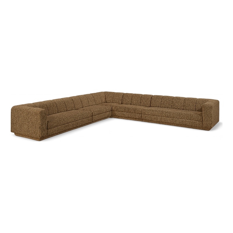 Meridian Furniture Modari Brown Fabric Upholstered 5pc. Modular Sectional