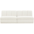 Meridian Furniture Modari Cream Fabric Upholstered 2pc. Modular Sofa