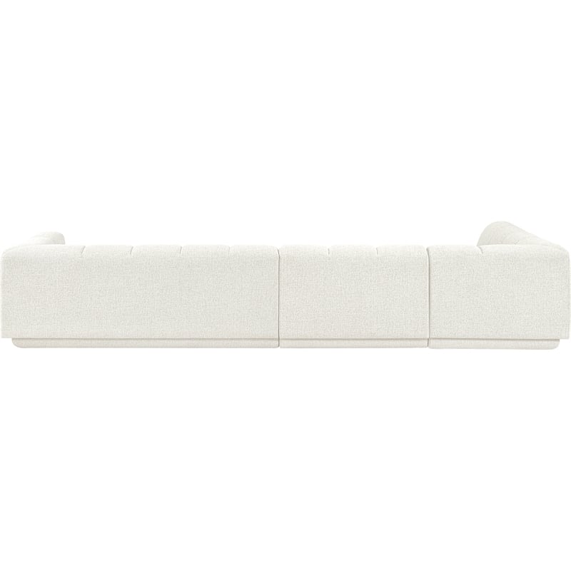 Meridian Furniture Modari Cream Fabric Upholstered 3pc. Modular Sectional