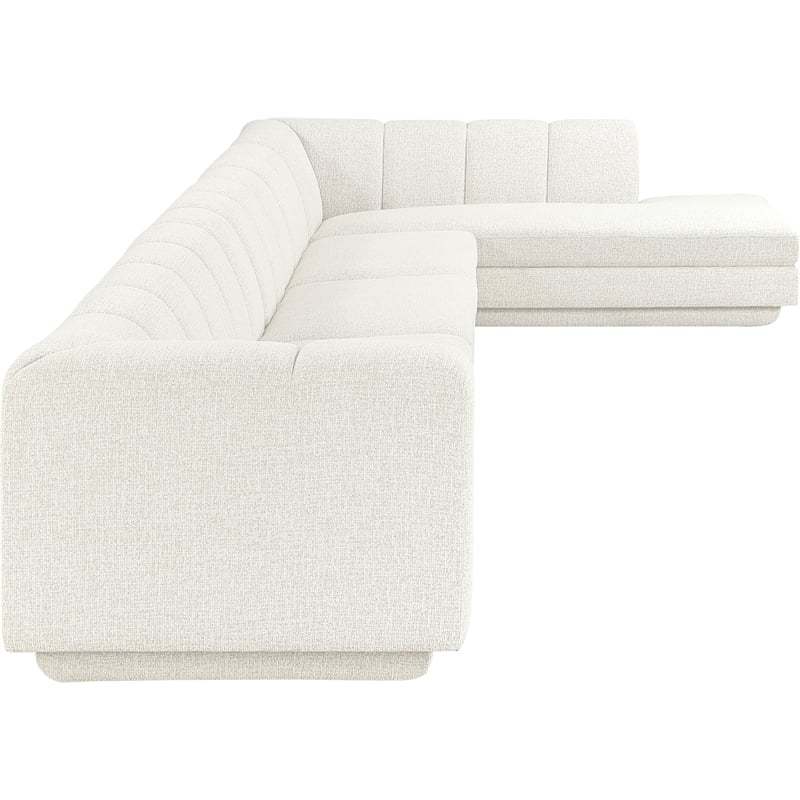 Meridian Furniture Modari Cream Fabric Upholstered 4pc. Modular Sectional