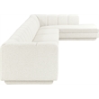 Meridian Furniture Modari Cream Fabric Upholstered 4pc. Modular Sectional