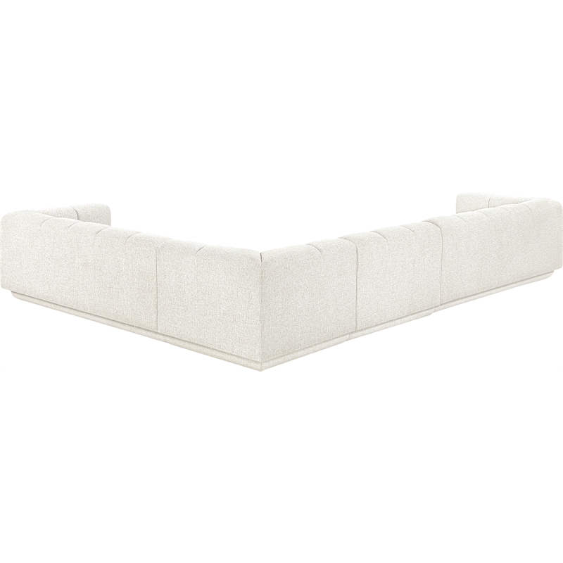 Meridian Furniture Modari Cream Fabric Upholstered 4pc. Modular Sectional