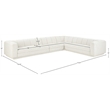Meridian Furniture Modari Cream Fabric Upholstered 4pc. Modular Sectional
