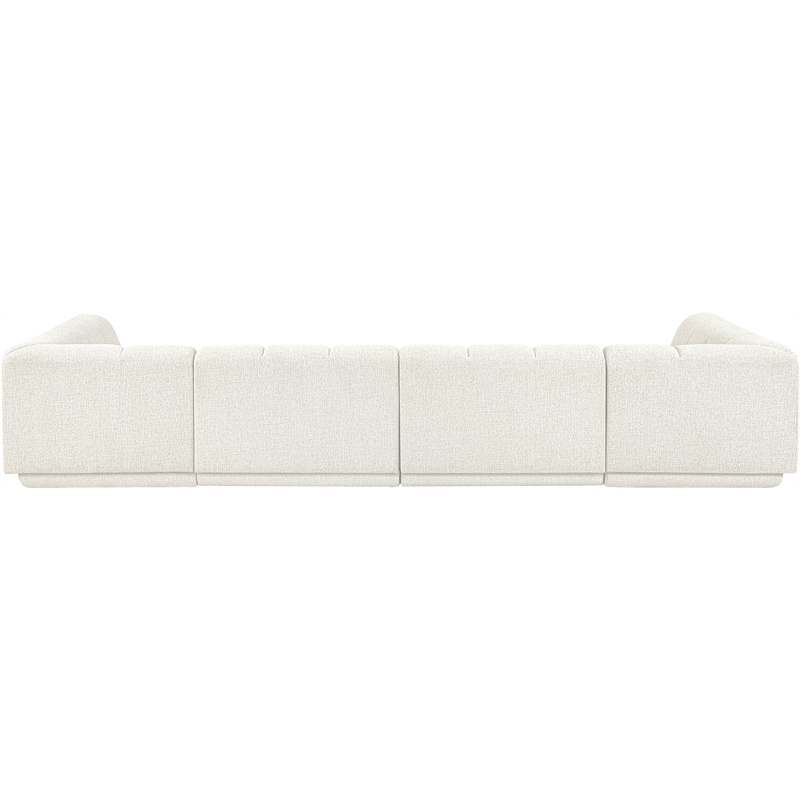 Meridian Furniture Modari Cream Fabric Upholstered 4pc. Modular Sectional