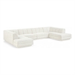 Meridian Furniture Modari Cream Fabric Upholstered 4pc. Modular Sectional