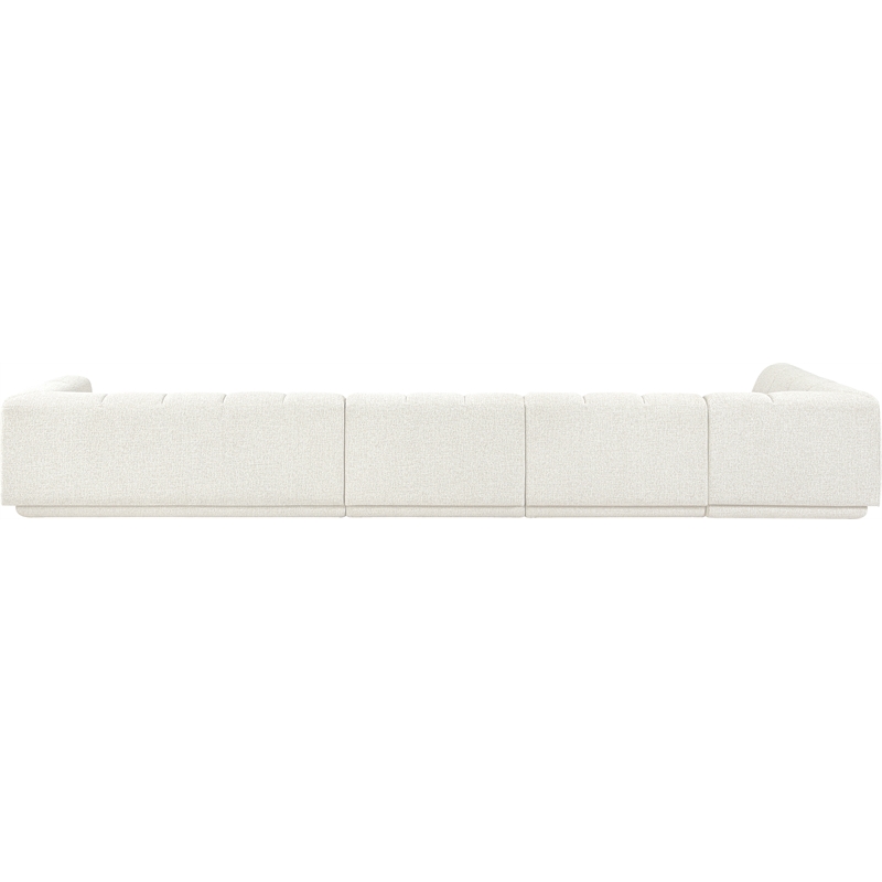 Meridian Furniture Modari Cream Fabric Upholstered 4pc. Modular Sectional