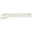 Meridian Furniture Modari Cream Fabric Upholstered 4pc. Modular Sectional