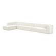 Meridian Furniture Modari Cream Fabric Upholstered 4pc. Modular Sectional