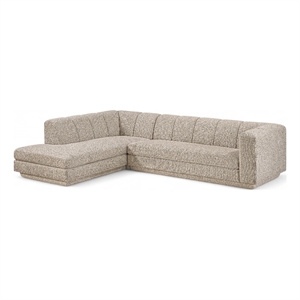 Meridian Furniture Modari Beige Fabric Upholstered 2pc. Modular Sectional