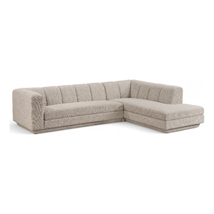 Meridian Furniture Modari Beige Fabric Upholstered 2pc. Modular Sectional