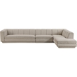 Meridian Furniture Modari Beige Fabric Upholstered 3pc. Modular Sectional