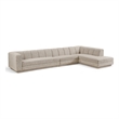 Meridian Furniture Modari Beige Fabric Upholstered 3pc. Modular Sectional