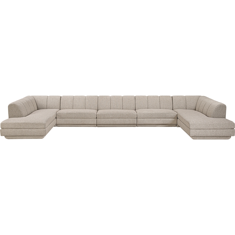 Meridian Furniture Modari Beige Fabric Upholstered 5pc. Modular Sectional