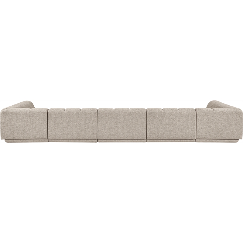 Meridian Furniture Modari Beige Fabric Upholstered 5pc. Modular Sectional