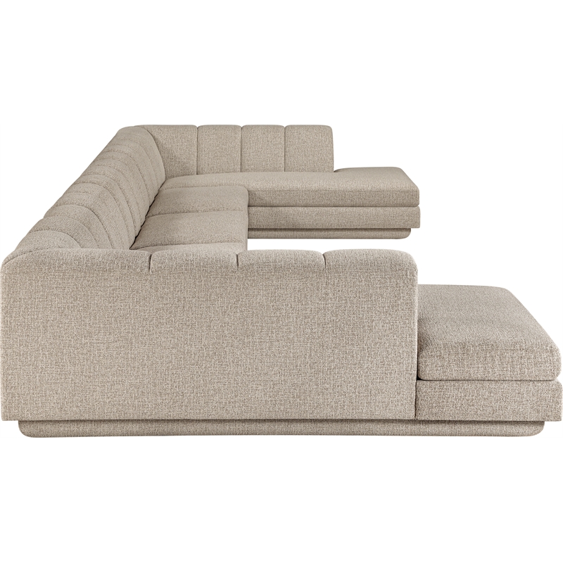 Meridian Furniture Modari Beige Fabric Upholstered 5pc. Modular Sectional