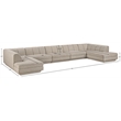 Meridian Furniture Modari Beige Fabric Upholstered 5pc. Modular Sectional