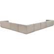 Meridian Furniture Modari Beige Fabric Upholstered 6pc. Modular Sectional