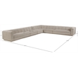 Meridian Furniture Modari Beige Fabric Upholstered 6pc. Modular Sectional