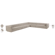 Meridian Furniture Modari Beige Fabric Upholstered 6pc. Modular Sectional