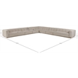 Meridian Furniture Modari Beige Fabric Upholstered 7pc. Modular Sectional